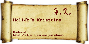 Hollós Krisztina névjegykártya