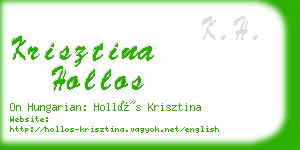 krisztina hollos business card